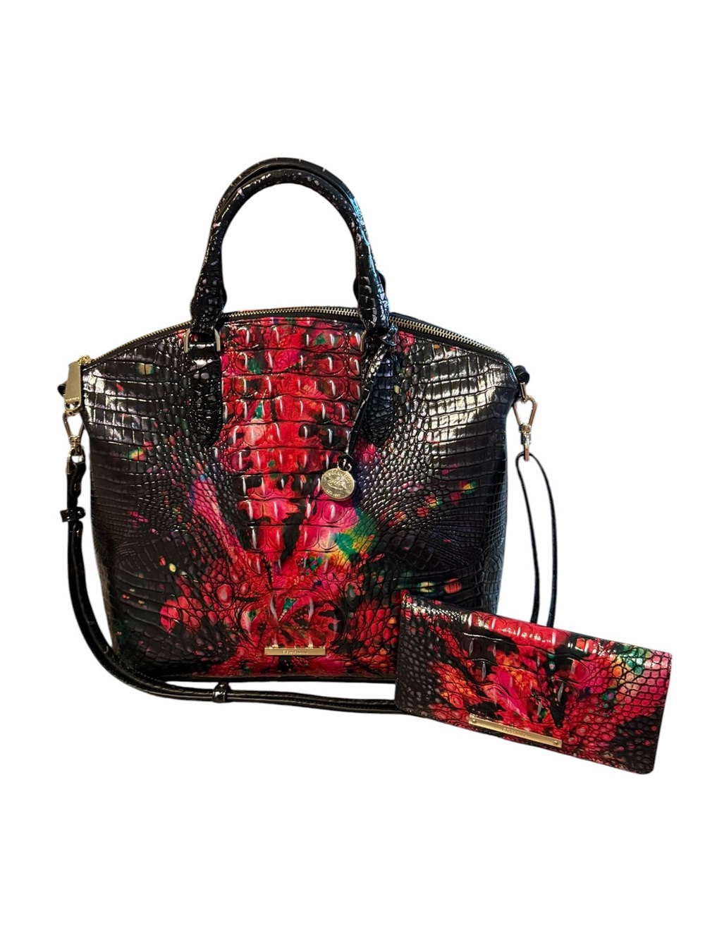 Brahmin Desire Melbourne Duxbury Satchel W/ Matching Wallet - Limited Edition